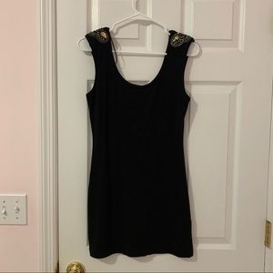 Black Sequined Bodycon Dress